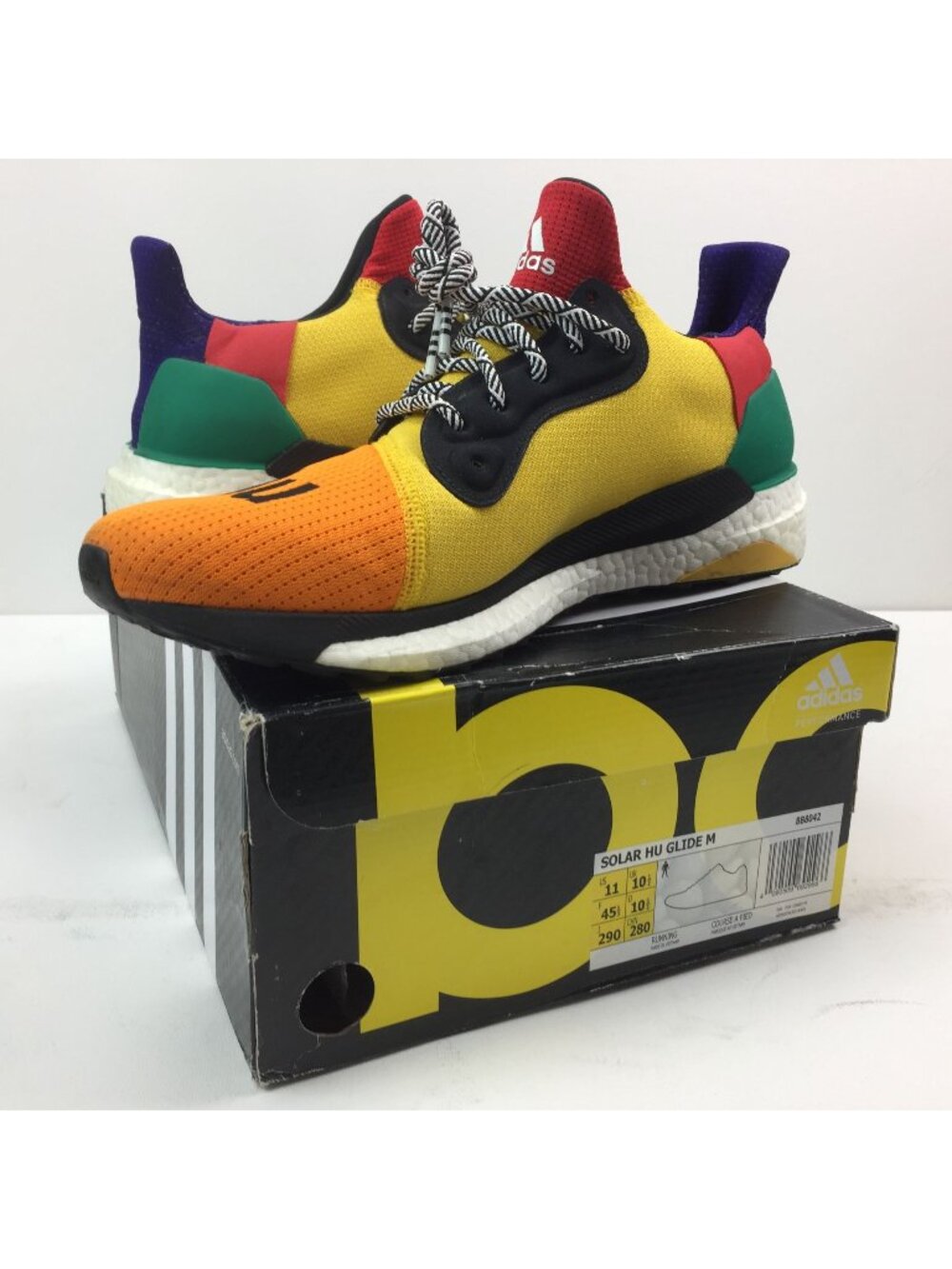 Adidas Solar Hu Glide M Pharrell Williams Supcol Bogold Bgreen BB8042 Mens Size